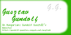 gusztav gundolf business card